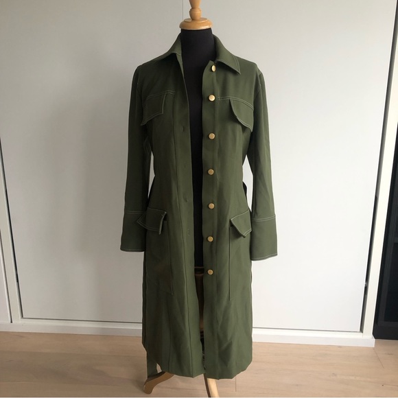 Manning Cartell Khaki Trench Coat Size 10 - Picture 2 of 6